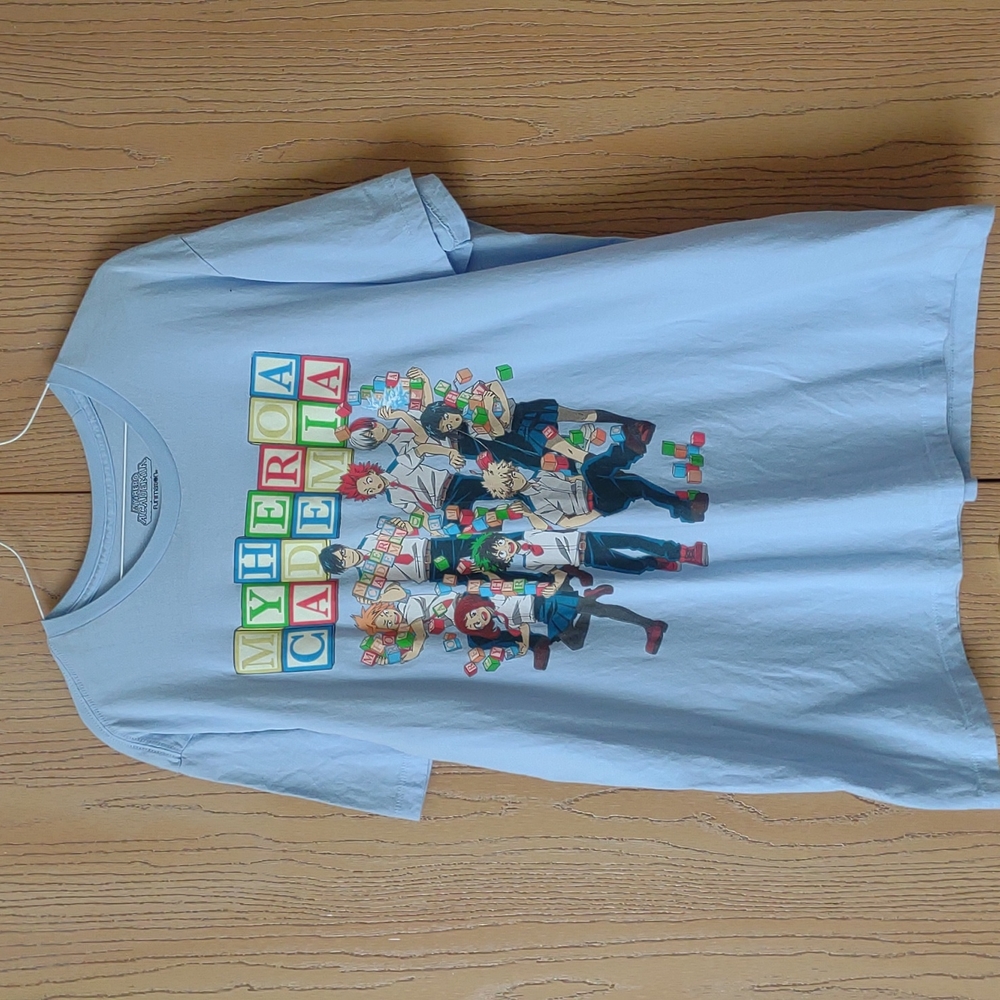 Blue My Hero Academia T-shirt size XL